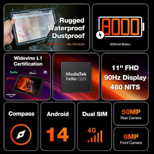 AGM X6 5G Dual SIM (8GB/128GB) Black view 8