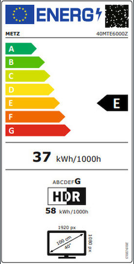 Metz Smart Television 40" Full HD LED 40MTE6000Z HDR (2024) view 6