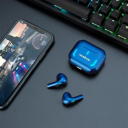 Niceboy HIVE SpacePods In-ear Bluetooth Handsfree Earphones with Charging Case Blue view 6
