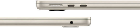 Apple MacBook Air 13" (2024) 13.6" Retina Display (M3-8-core/16GB/256GB SSD) Starlight (International English Keyboard) view 4