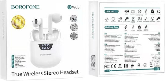 Borofone BW05 Earbud Bluetooth Handsfree Earphones with Charging Case White view 2