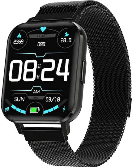 Dt Max Smartwatch Idealstore Ips Touch Screen Call Message Notifications Vibration Heart Rate Monitor Ekg Blood Pressure Blood Oxygen Ip 68 Pedometer Black Metal Color view 1
