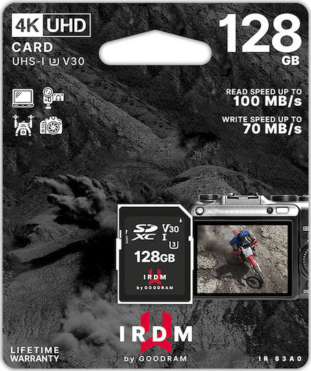 GoodRAM IRDM M2AA A2 microSDXC 128GB U3 V30 A2 UHS-I 170MB/s Memory Card with Adapter view 3