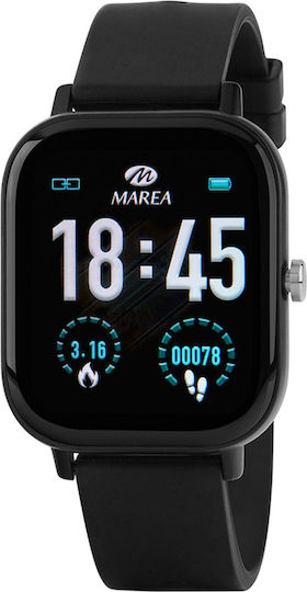 Marea Β58007 43mm Smartwatch with Heart Rate Monitor (Black)