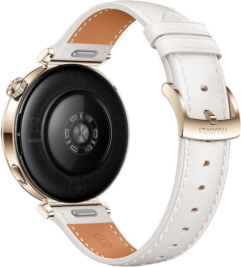 Huawei Watch GT 5 41mm Waterproof with Heart Rate Monitor (White Leather Strap) view 4