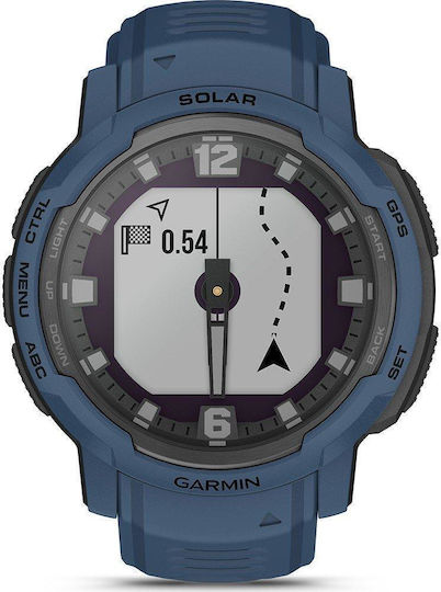 Garmin Instinct Crossover Solar 45mm Waterproof Smartwatch with Heart Rate Monitor (Tidal Blue) vue 2