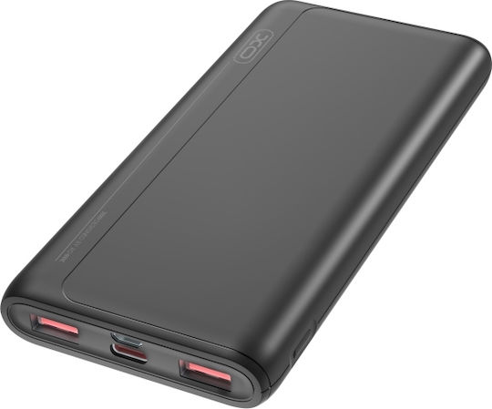 XO PR126 Power Bank 10000mAh 22.5W with 2 USB-A Ports and USB-C Port Power Delivery / Quick Charge 2.0 / Quick Charge 3.0 / Quick Charge 4.0 Black