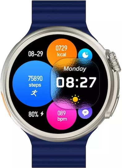 Nubi Z78 Ultra Smartwatch Bluetooth Talk Heart Rate Calories Blood Pressure Remote Camera Nfc Ai Voice Assistant Blue view 4