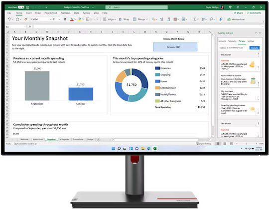 Lenovo ThinkVision P27q-30 IPS Monitor 27" QHD 2560x1440 vue 9