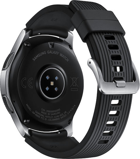 Samsung Galaxy Watch Aluminium 46mm Waterproof with Heart Rate Monitor (Silver) view 2
