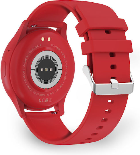Ksix Core Aluminium Smartwatch with Heart Rate Monitor (Red) view 6