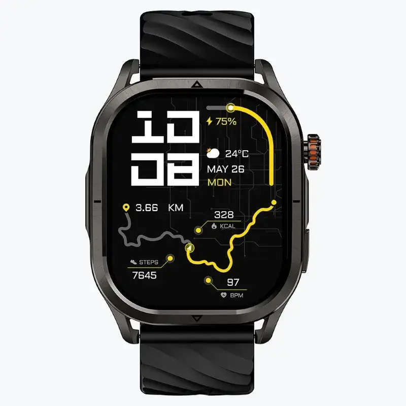 Kospet Magic P10 Stainless Steel Smartwatch with Heart Rate Monitor (Black) view 2
