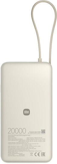 Xiaomi Power Bank 20000mAh 67W with USB-A Port and USB-C Port Tan view 2
