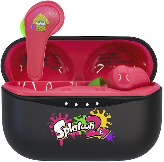 OTL Splatoon TWS In-ear Bluetooth Handsfree Earphones with Charging Case Red view 1