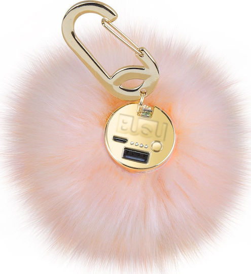 BuQu Poof Power Bank 2500mAh with USB-A Port Pink