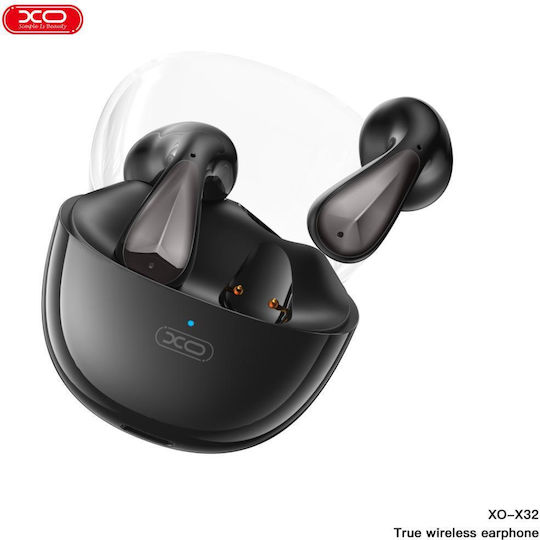 XO X32 Space Bus Earbud Bluetooth Handsfree Earphones with Charging Case Black view 3