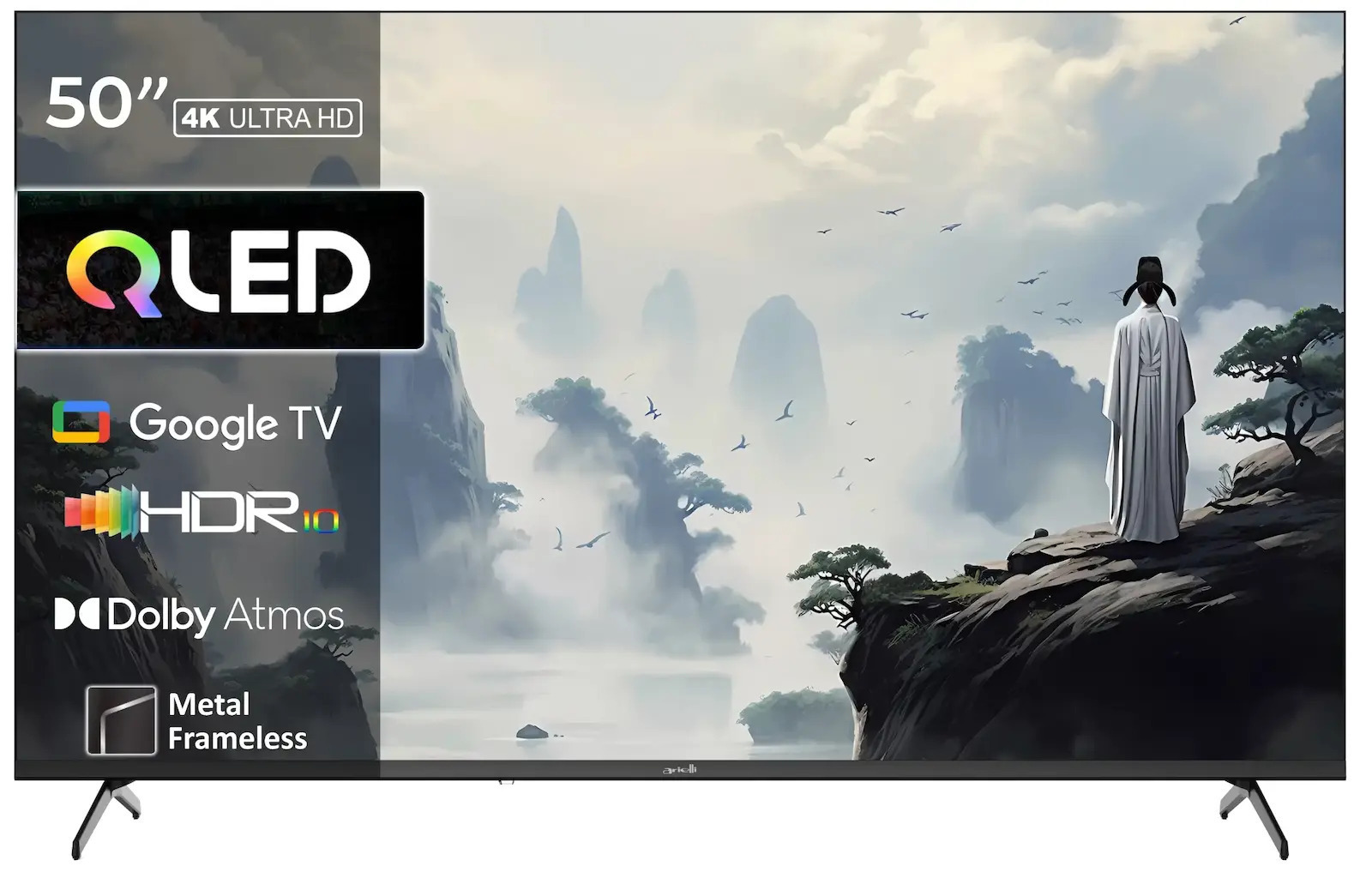 Arielli Smart Television 50" 4K UHD QLED 50UD15GTV HDR (2025)