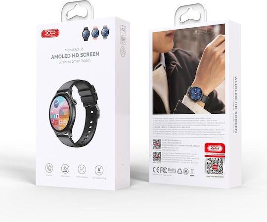XO J6 Smartwatch with Heart Rate Monitor (Black) view 6