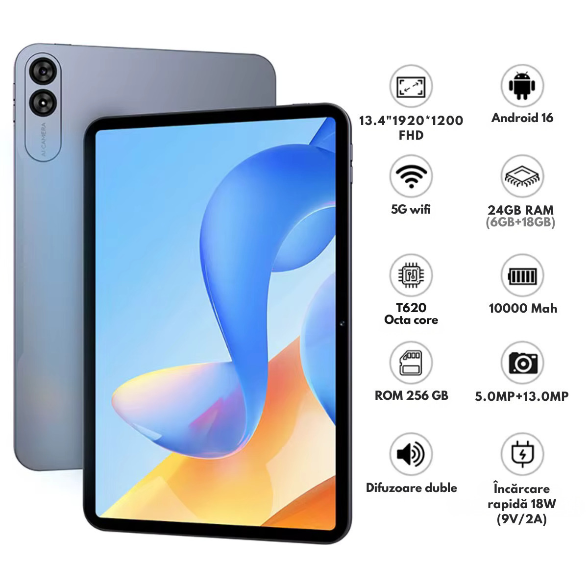 2-in-1 13.4" Tablet (6GB/256GB) Gray view 4