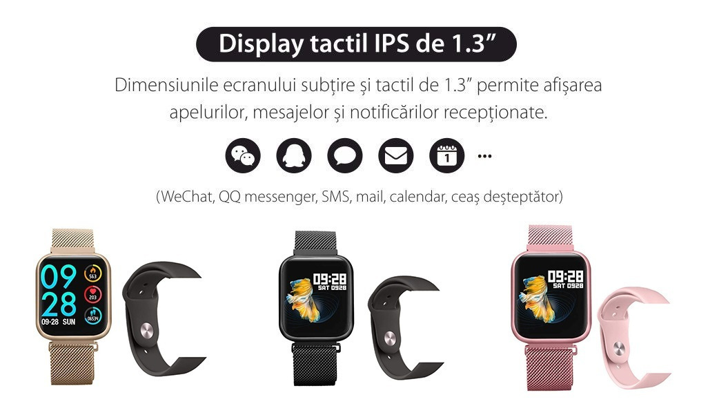 FiT Prestige Smartwatch with Heart Rate Monitor (Pink) view 5