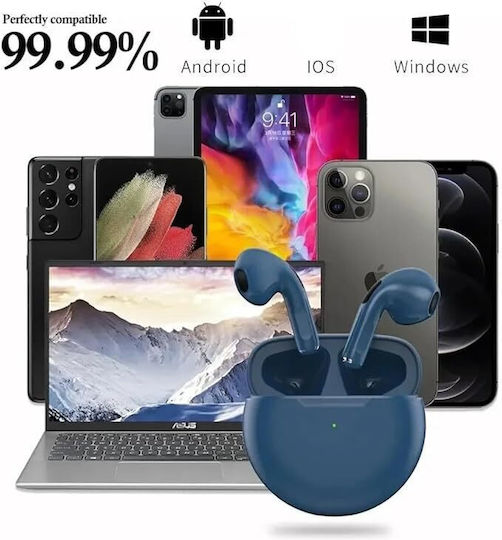V5.0+EDR In-ear Bluetooth Handsfree Earphones with Charging Case Blue view 2
