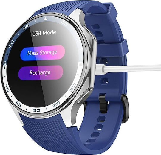 Hoco Y24 51mm Smartwatch with Heart Rate Monitor (Silver) vue 2