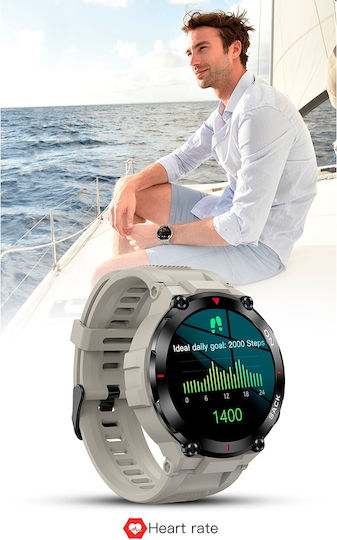 Aoke K37 45mm Smartwatch with Heart Rate Monitor (Black) view 6