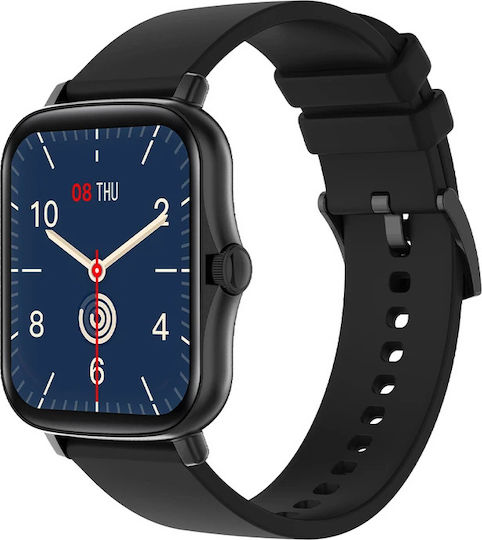 INTIME P8 Plus Smartwatch with Heart Rate Monitor (Black)