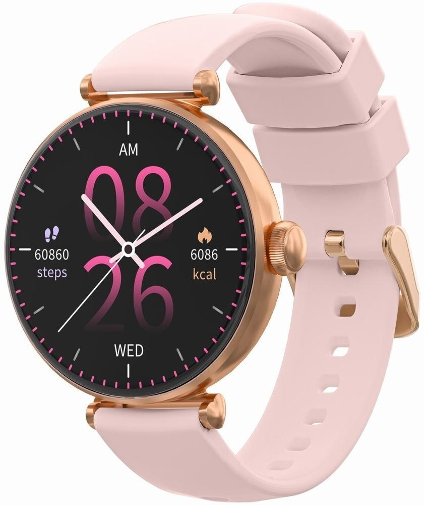Smartwatch Gravity Rose Gold-silver Pink 2 Straps Gt26-4 Ansicht 2