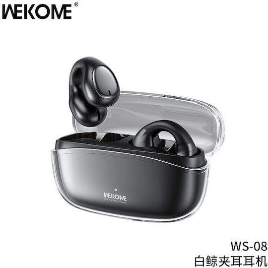 WK WS-08 Open Ear Bluetooth Handsfree Earphones with Sweat Resistance and Charging Case Black