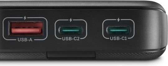 HAMA PD 20 Power Bank 20000mAh 20W with USB-A Port and 2 USB-C Ports Gray vue 5