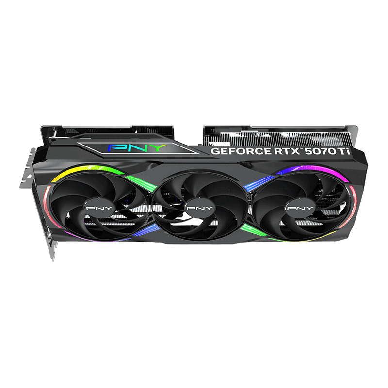 PNY GeForce RTX 5070 Ti 16GB GDDR7 ARGB Overclocked Triple Fan Plus Graphics Card VCG5071T16TFXXPB1-O view 5
