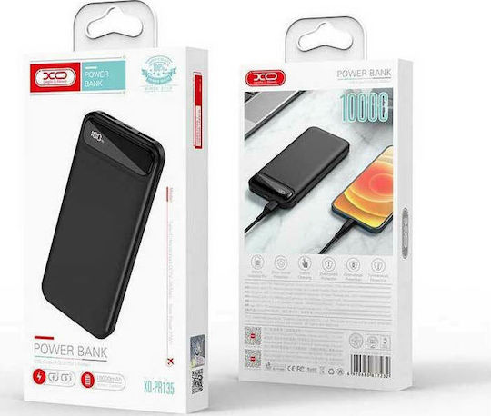 XO PR135 Power Bank 10000mAh with 2 USB-A Ports Black vue 3