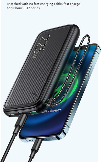 Usams PB56 Power Bank 10000mAh 22.5W with 2 USB-A Ports Power Delivery / Quick Charge 3.0 Black view 4