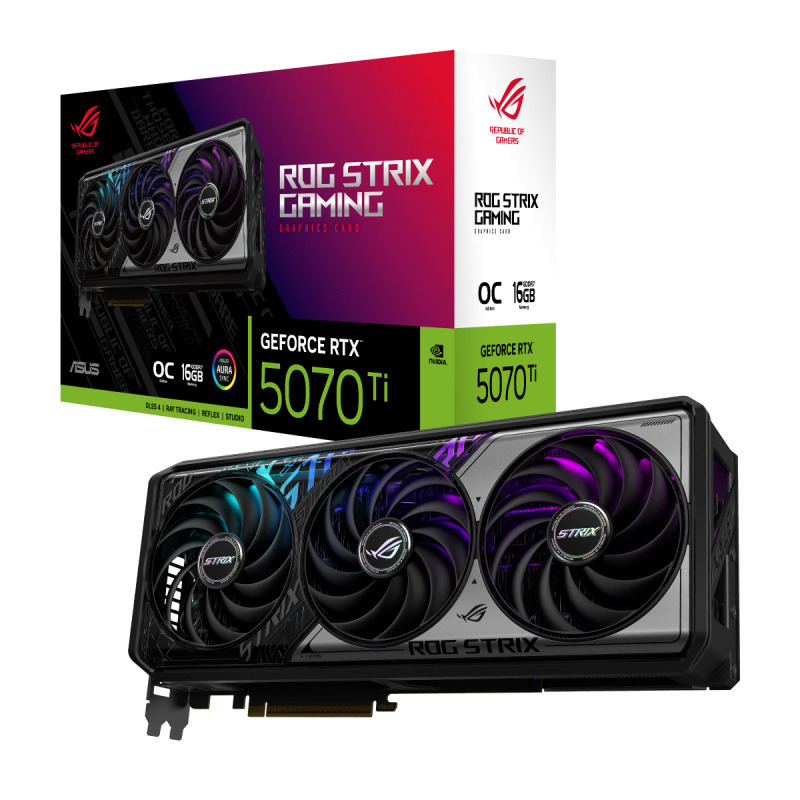 Asus GeForce RTX 5070 Ti 16GB GDDR7 ROG Strix OC Edition Graphics Card 90YV0M90-M0NA00