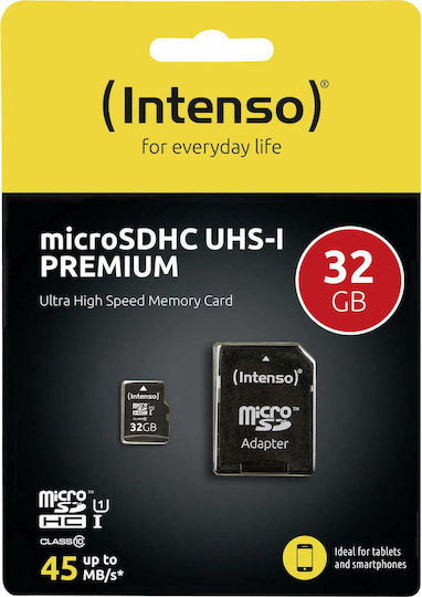 Intenso Premium microSDHC 32GB U1 UHS-I 45MB/s With Adapter view 4