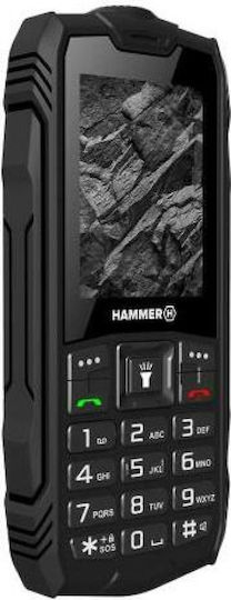 Hammer Rock Dual SIM (32GB) Mobile with Buttons Black view 3
