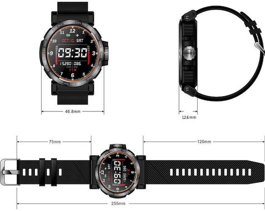 Kingwear S18 Smartwatch with Heart Rate Monitor (Silver) view 4