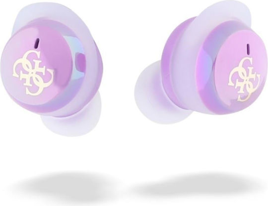 Guess 4G Logo Mini In-ear Bluetooth Handsfree Earphones with Charging Case Purple Ansicht 5