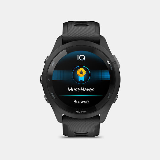 Garmin Forerunner 265 Waterproof Smartwatch with Heart Rate Monitor (Black/Powder Gray) view 3