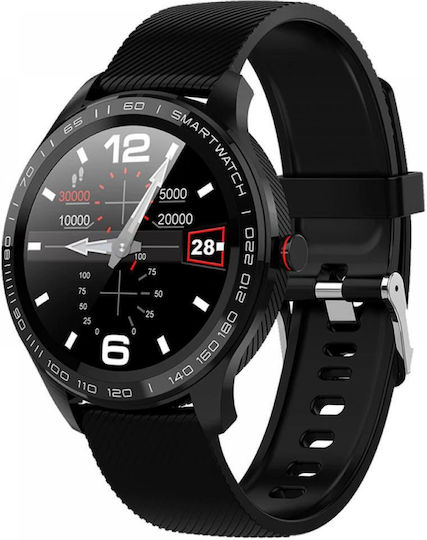 Kingwear L9 42mm Smartwatch with Heart Rate Monitor (Black)