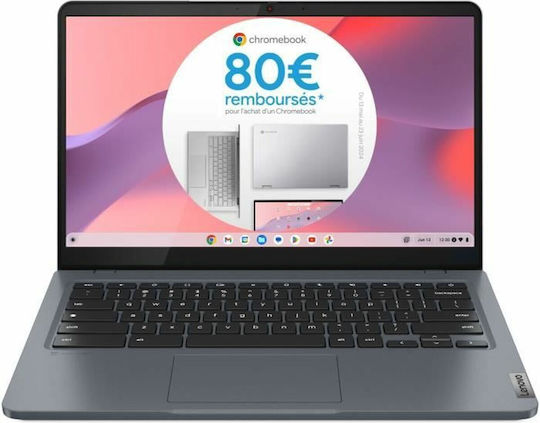 Lenovo IP Slim 3 Chrome 14IAN8 14" IPS FHD 144Hz (i3-N305/8GB/128GB Flash Storage/Chrome OS) Storm Grey (FR Keyboard) view 1