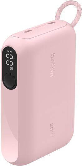Belkin BoostCharge Power Bank 10K with Display 10000mAh 20W with 2 USB-C Ports Pink vue 5