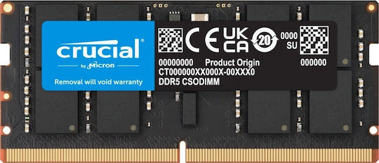 Crucial DDR5 Memory RAM with 1x32GB Module and Speed 6400 for Laptop