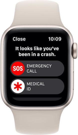 Apple Watch SE 2023 Aluminium 40mm Waterproof with Heart Rate Monitor (Starlight with Starlight Sport Band (M/L)) view 6