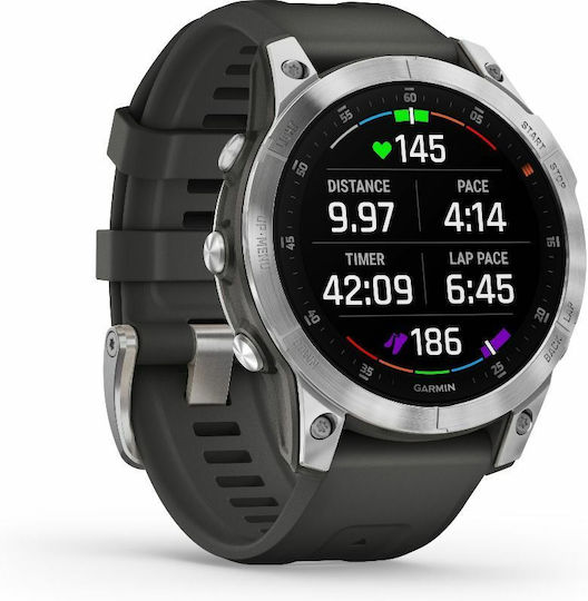 Garmin Epix (Gen 2) Stainless Steel 47mm Waterproof Smartwatch with Heart Rate Monitor (Slate Steel) view 8
