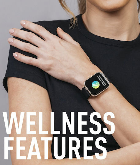 Reflex Active Series 23 Smartwatch with Heart Rate Monitor (Stone Set Black & Gold) view 3