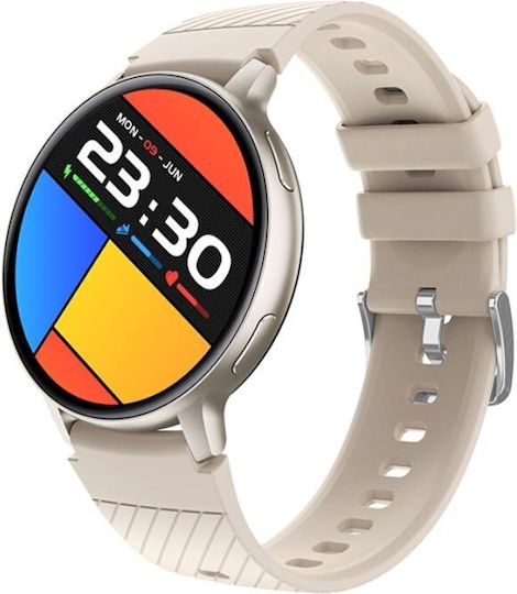 Tracer SMR2 Classy 45mm Smartwatch with Heart Rate Monitor (Beige)