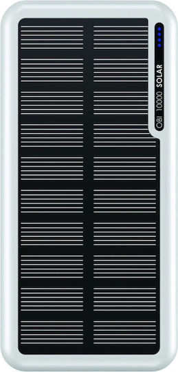 Boompods Obi Solar Power Bank 10000mAh with 2 USB-A Ports and USB-C Port White