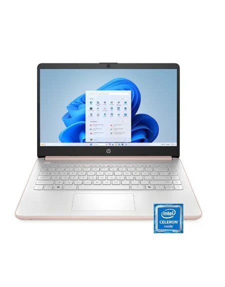 HP 14-dq3015dx 14" (Celeron-N4500/4GB/64GB Flash Storage/W11 S) Pale Rose Gold (US Keyboard) view 1